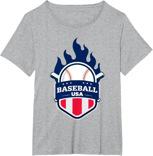 Vista 61 de Baseball USA Support the Team Shirt - Camiseta con la bandera de Estados Unidos, Blanco, S