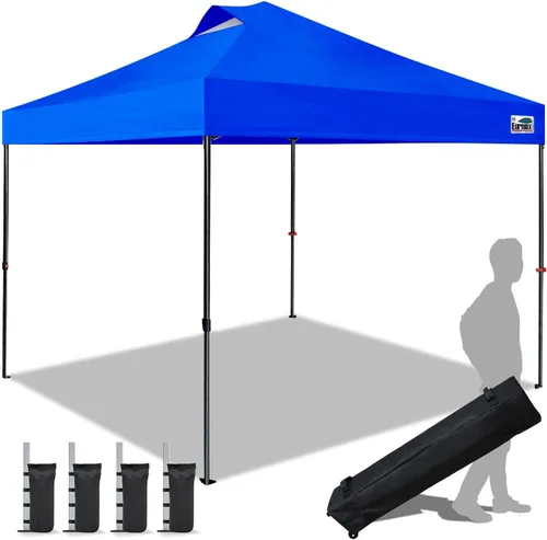 Vista 16 de Eurmax Tienda de campaña desplegable de Estados Unidos de 10 x 10, tienda de campaña para eventos de grado comercial con bolsa rodante patentada sin