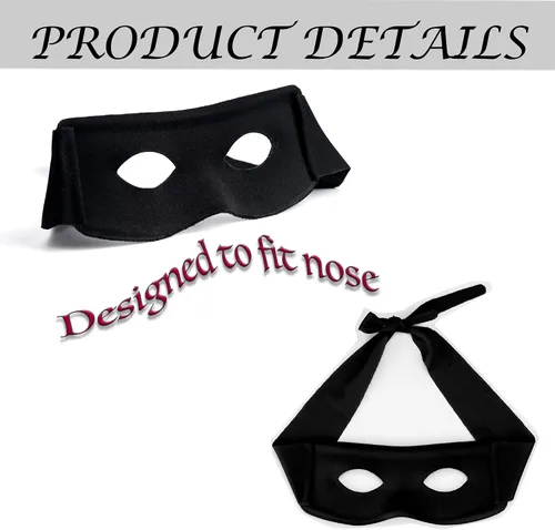 Vista 3 de 4 piezas de máscara de ojos para disfraz de Halloween, accesorios de cosplay de héroe, fiesta de disfraces