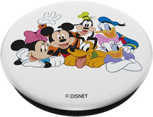 Vista 2 de Disney Mickey and Friends Family Group Retrato PopSockets Adhesivo PopGrip