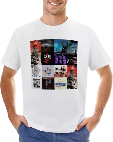 Vista 7 de T Shirt Men Short Sleeve Round Neck Fashion Cotton Tee