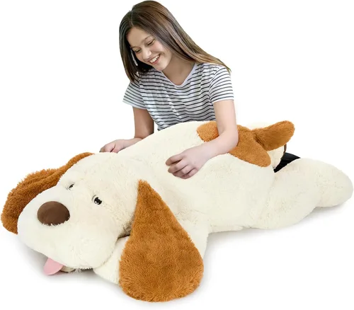 Vista 18 de MorisMos German Shepherd Stuffed Animal, 32 Inch Giant Stuffed Dog Plush Pastor alemán