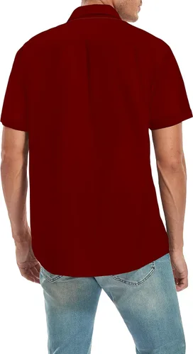 Vista 5 de Ecosunny Camisas de bolos para hombre, polo de manga corta, casual, ajustada, camisa de golf