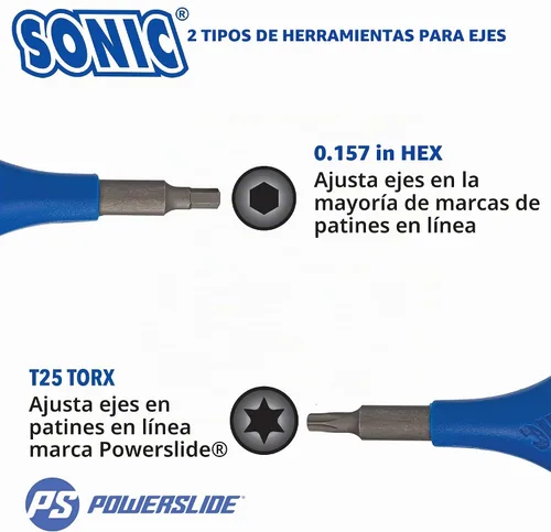 Vista 8 de Sonic Pro Patines en línea herramienta Azul