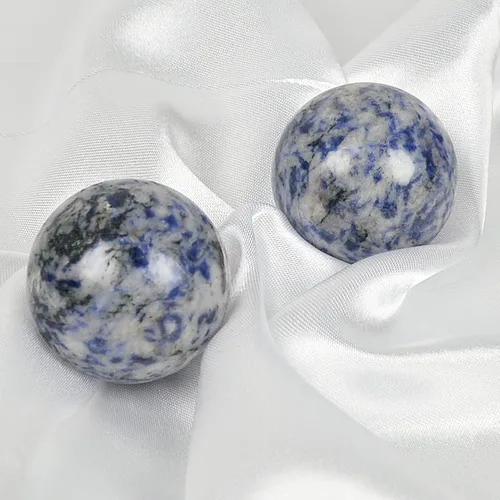 Vista 5 de Fengshuibringluck Bolas de salud chinas Baoding de cristal natural de 1.6 pulgadas para terapia de manos, ejercicio y alivio del estrés