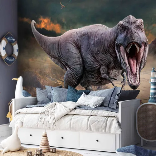 Vista 5 de artgeist Mural de pared Dinosaurios 79 x 55 pulgadas - Papel tapiz no tejido XXL Decoración de pared de forro polar Impresión fotográfica Diseño