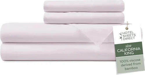 Vista 91 de Hotel Sheets Direct - Juego de sábanas 100% viscosa derivada de bambú tamaño individual - sábanas refrescantes con 1 funda de almohada