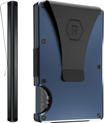 Vista 6 de The Ridge Cartera para hombre – Cartera compacta minimalista delgada y portatarjetas, billetera con bolsillo frontal protegido RFID para hombres