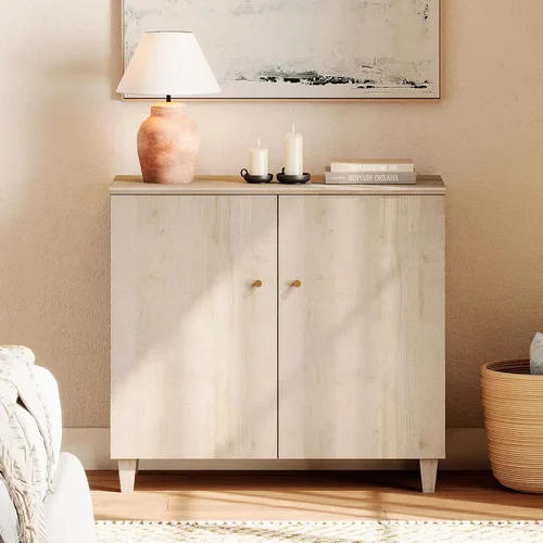 Vista 13 de WAMPAT Cómoda pequeña para dormitorio, cómoda de madera moderna de 35.4 pulgadas para armario organizador de almacenamiento con 3 compartimentos