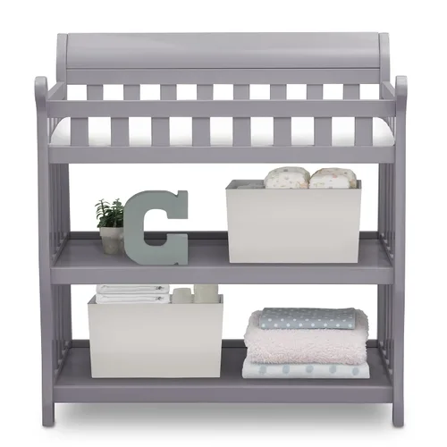 Vista 5 de Mesa para cambiar pañales Delta Children Eclipse con cambiador, gris