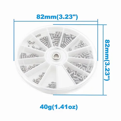 Vista 6 de Metric M2 M2.5 M3 304 - Juego de tornillos hexagonales de punta