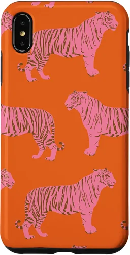 Vista 11 de Funda para iPhone 17 con diseño de tigre rosa y naranja