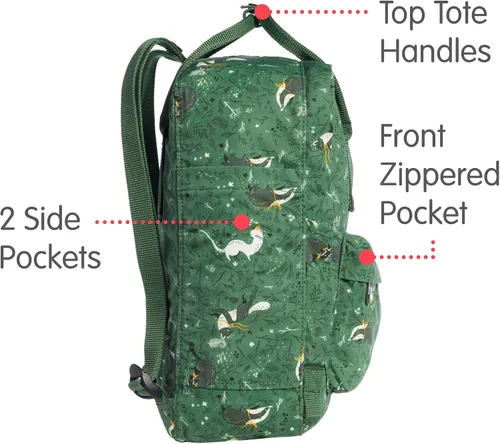 Vista 4 de Fjallraven Kanken Art Special Edition Mochila, fábula verde (GRNFAB976), talla única