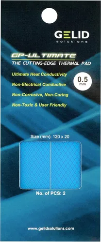Vista 7 de Gelid Solutions GP-Ultimate - Almohadilla térmica de 15 W, 4.724 x 0.787 x 0.020 in (2 piezas). Excelente conducción de calor, relleno ideal