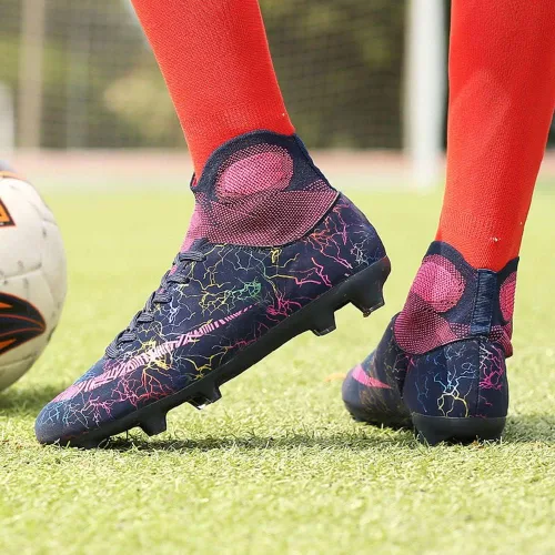 Vista 7 de ESXGED Zapatos de fútbol ligeros de moda para mujer, zapatos de fútbol para hombre, cómodos, zapatos de pinchos, para entrenamiento, atléticos