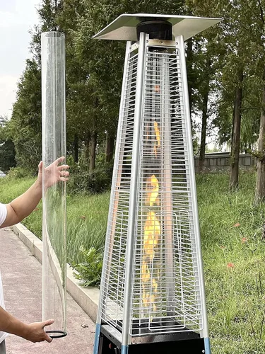 Vista 4 de Piezas de repuesto para calentador de patio, 49.5 pulgadas de alto y 4 pulgadas de diámetro, tubo de vidrio de cuarzo, compatible con calentador