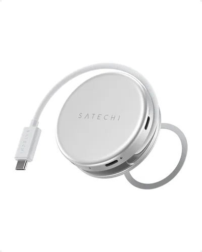 Vista 10 de Satechi OntheGo Hub USB-C 5 en 1, adaptador multipuerto, HDMI 4K/60Hz, carga de paso PD de 60 W, lector de tarjetas SD, USB-A y USB-C de 5 Gbps