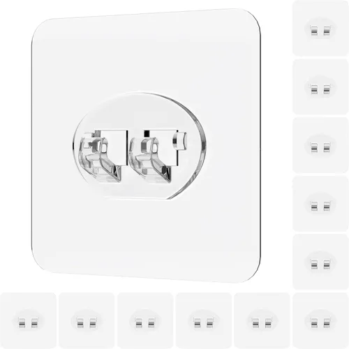 Vista 10 de Paquete de 4 calcomanías adhesivas de repuesto para estante de baño, 1 gancho, tiras adhesivas individuales para organizador de esponja, soporte