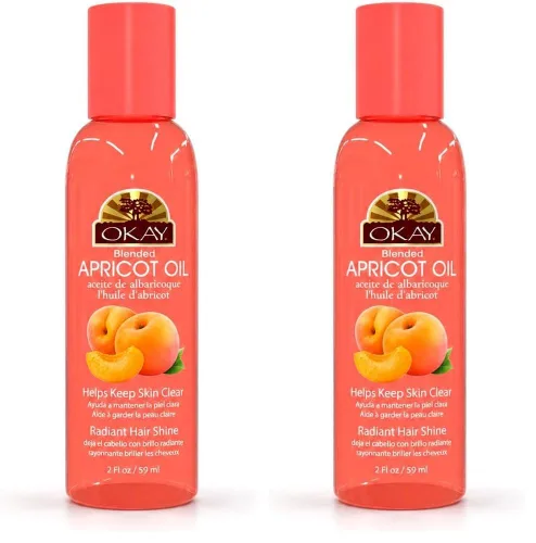 Vista 3 de Okay Aceite de albaricoque mezclado Para cabello y piel 2 onzas
