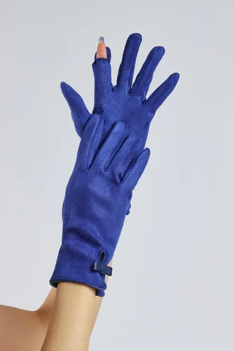 Vista 72 de Sahabowi Guantes de cuero para clima frío Manopla de lana cálida de invierno para mujeres