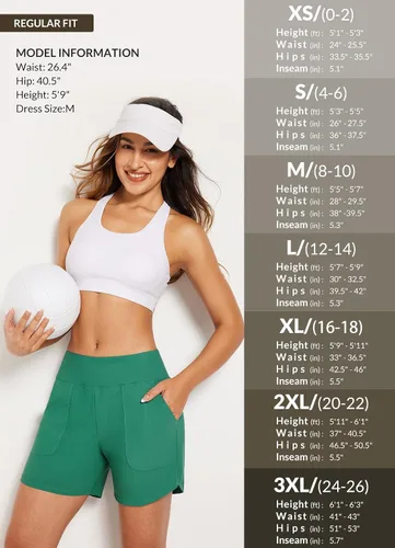 Vista 106 de baleaf Traje de baño de cintura alta de 3, 5, 7, 9 pulgadas, para mujer, de secado rápido, con bolsillos