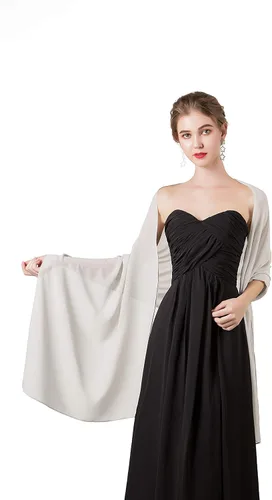 Vista 4 de Chalesmantones de gasa suave para vestidos, accesorios de mujer