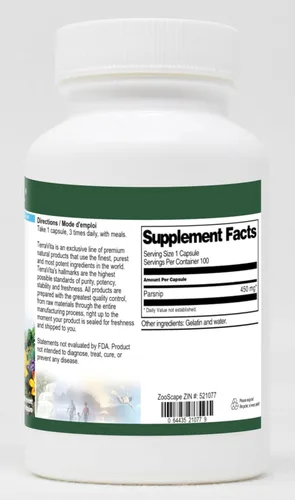 Vista 2 de Chirivía - 450 mg (100 Cápsulas, ZIN: 521077) - Paquete de 3