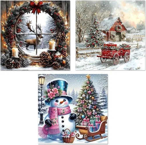 Vista 20 de Meothan - Paquete de 12 kits de arte de diamantes 5D para adultos, de animales, cristales redondos, para regalo o para decoración del hogar de 12 x