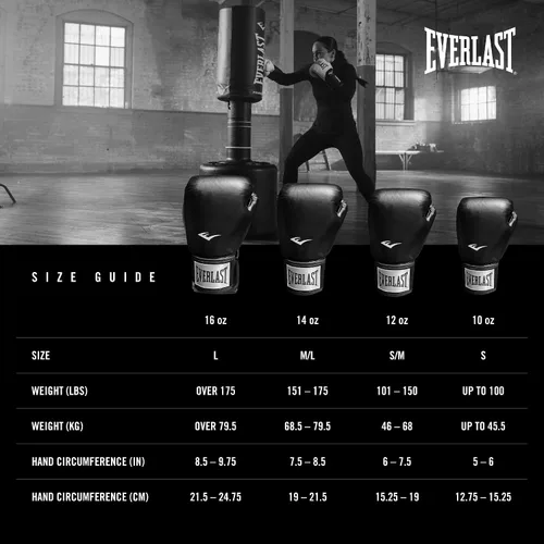 Vista 6 de Everlast Prostyle 2 Youth Boxing Gloves, Entry Level Training Gloves for Men and Women, Secure Fit Hook and Loop Closure & Ventilation, Heavy Bag &