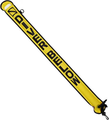 Vista 9 de Scuba Choice Surface Marker Buoy (SMB) High-Visibility Dive Signal Tube, Durable Nylon TPU, Compact & BCD-Compatible, Easy Oral Inflator for Diving