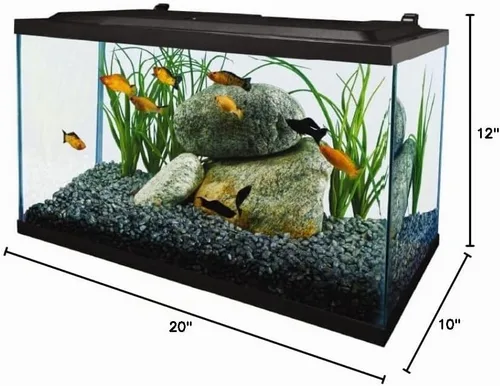 Vista 10 de Tetra Acuario, 10 Galones, Kit Completo de Tanque de Peces Tropicales con Iluminación LED para Peces de Agua Dulce
