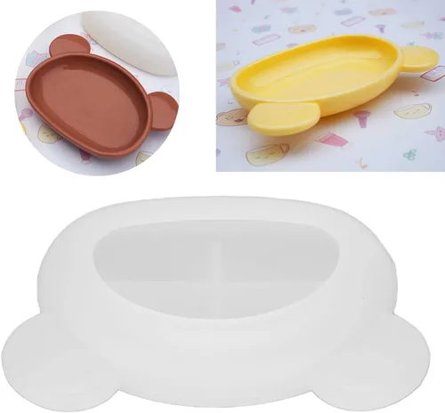 Vista 6 de Molde de resina de oso 3D de silicona para manualidades, caja de joyería de forma irregular para aretes, clips, contenedor de almacenamiento