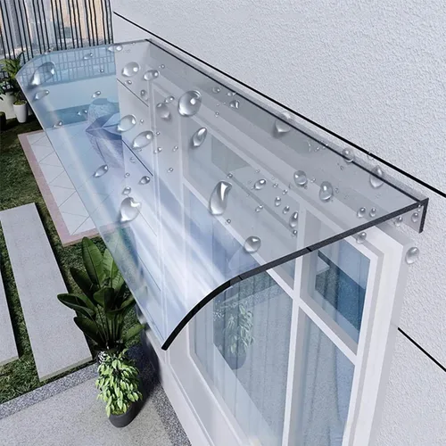 Vista 47 de Toldo para puerta al aire libre, toldo curvado para ventana, cubierta de refugio para lluvia, toldo invisible para puerta delantera, parasol