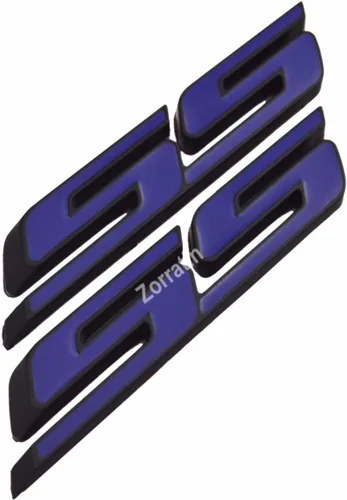 Vista 16 de Slant, calcomanía, emblema para defensas, parrilla lateral, de acero inoxidable, para Chevy IMPALA COBALT Camaro 2010+, 2 unidades, Negro