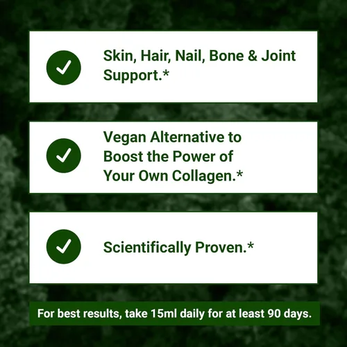 Vista 3 de Living Silica Potenciador de colágeno a base de plantas Potenciador de colágeno vegano Apoya la producción saludable de colágeno y elastina