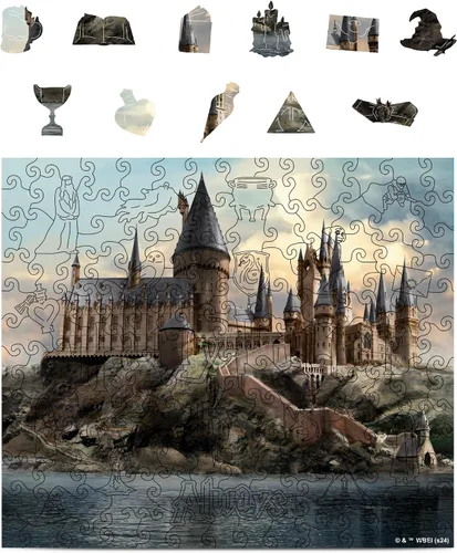Vista 11 de CRAFTHUB Rompecabezas de Harry Potter – Castillo de Hogwarts A3 – Rompecabezas de madera para adultos – 155 piezas de formas únicas – Mercancía