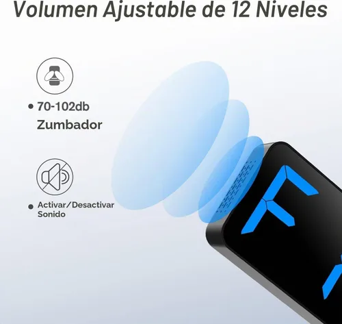 Vista 3 de Reloj de pared con pantalla LED grande de 15" para gimnasio Entrenamiento de intervalos en el gimnasio Cuenta regresiva y progresiva