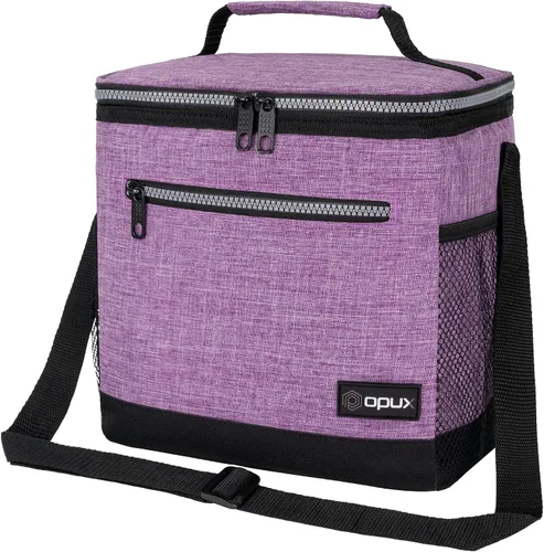 Vista 22 de opux Lonchera térmica para hombres y mujeres, bolsa de almuerzo para el trabajo y la escuela, a prueba de fugas, hielera suave tipo tote