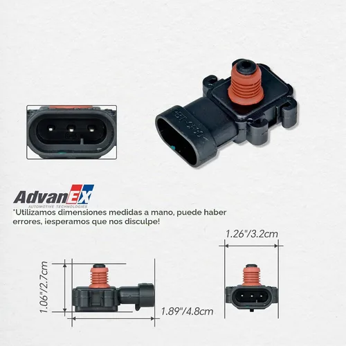 Vista 5 de MAP Sensor de presión absoluta del colector compatible con Chevrolet Astro/Impala/Silverado/Tahoe, Buick Lacrosse/Lucerne, Cadillac Escalade/STS
