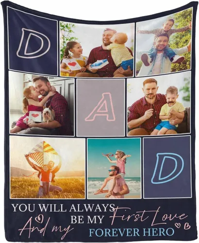 Vista 19 de InterestPrint Manta de amor personalizada con texto en inglés "To Dad, Even When I Not Close by,I Want You to Know I Love and Appreciate You We Love