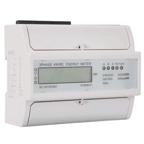 Vista 6 de Medidor de Kwh de 3 fases, 230/400V 5-100A Consumo de Energía Medidor de Energía Eléctrica Digital Medidor de Energía Eléctrica Metro de Kwh de 3