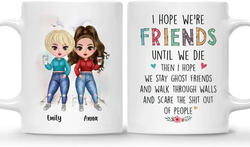 Vista 13 de Taza personalizada Gossby para amiga - Aparentemente somos problemas cuando estamos juntas - Regalo personalizado para amigas con nombres