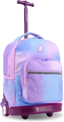 Vista 48 de J World Sunrise Kids - Mochila con ruedas para niñas y niños. Mochila con ruedas para la escuela, Aurora, 18 pulg
