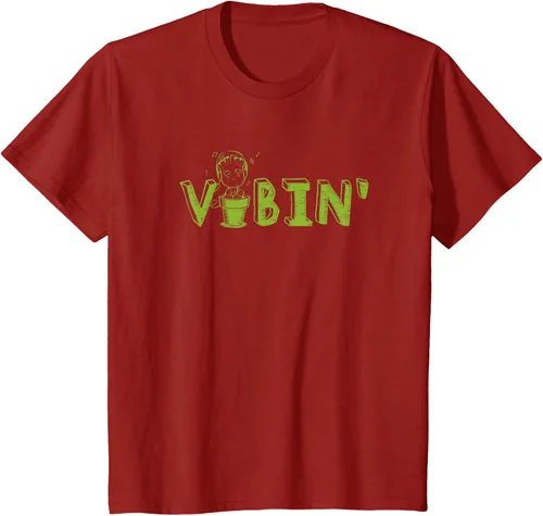 Vista 42 de Marvel Groot Vibin' Headphones Guardians of the Galaxy Camiseta, Negro