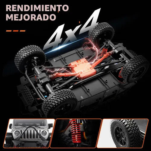 Vista 5 de ARRIS MN128 1/12 RC Rock Crawler 4WD Off-Road Jeep RTR Truck Negro