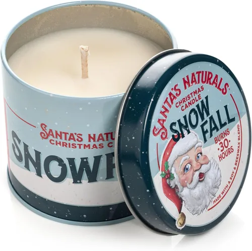 Vista 12 de Santa's Naturals Paquete de Velas Mini de Navidad, Abeto Fraser, Aromas de Bayas de Invierno y Caída de Nieve, Cera de Soja y Cera de Abeja, 14