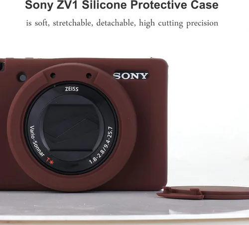 Vista 2 de Pocoukate Funda para cámara Sony ZV-1, ZV1, funda para cámara digital, antiarañazos, ajuste delgado, suave, con protector de pantalla para Sony ZV-1