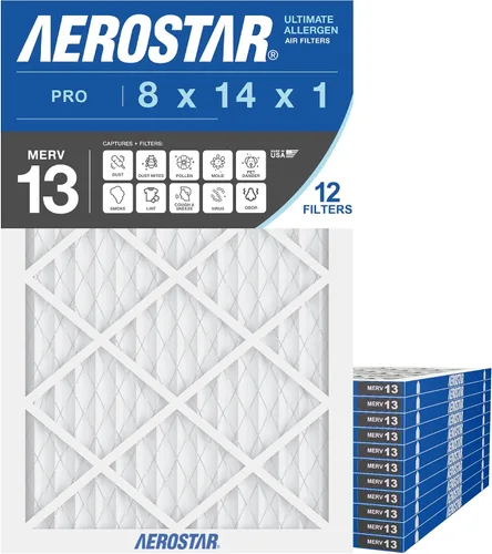 Vista 11 de Aerostar Multi - Filtro de aire de 1 pulgada para aire acondicionado y horno, Blanco HVAC, tamaño real (15 7/8 x 17 7/8 x 3/4), MPR 600/FPR 5