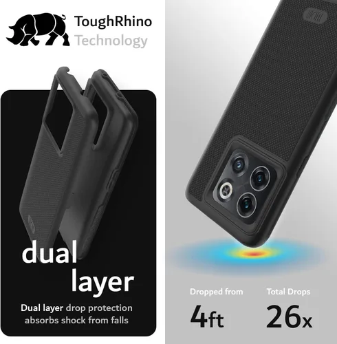 Vista 3 de TUDIA DualShield Grip - Funda diseñada para OnePlus10T 5G, [MergeGrip] protección delgada de doble capa de grado militar a prueba de golpes