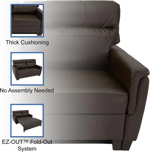 Vista 5 de RecPro Sofá cama triple RV de 66 pulgadas Sofá cama RV Sofá cama Muebles de RV Camillas RV (castaño)
